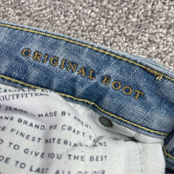 American Eagle Men's 34X30 Blue Bootcut Mid-Rise Light Denim Extreme Flex 4 - Picture 6 of 12